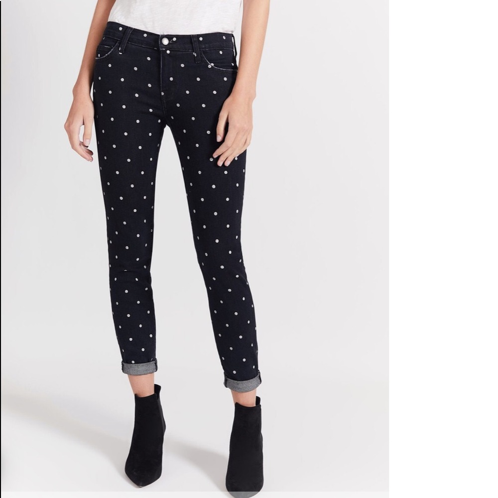 Current Elliott Polka Dot Skinny Jeans